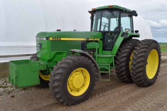 1992 John Deere 4560 MFWD, 4011 Hours, 480/80R42 With Axle Duals 90%, 3pt QH, 1000PTO, 3 Hydraulics,