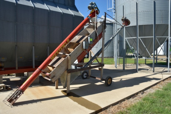 Shop Built Grain Screener, 10” Auger, Electric Motor Drive