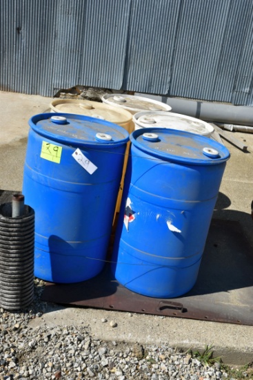 (5) Poly 55 Gallon Barrels