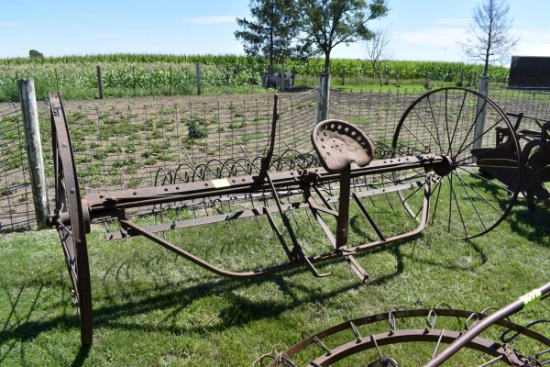 Steel Wheel Sulky Dump Rake
