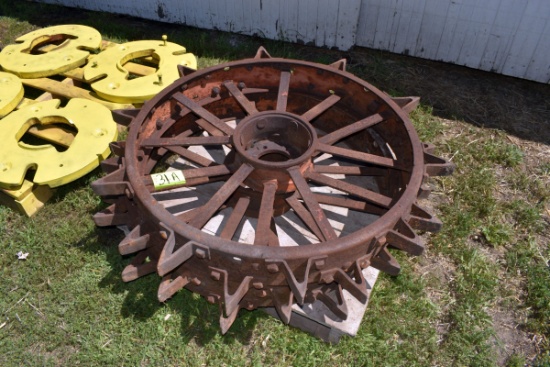 (2) Steel Tractor Wheels With Cleats