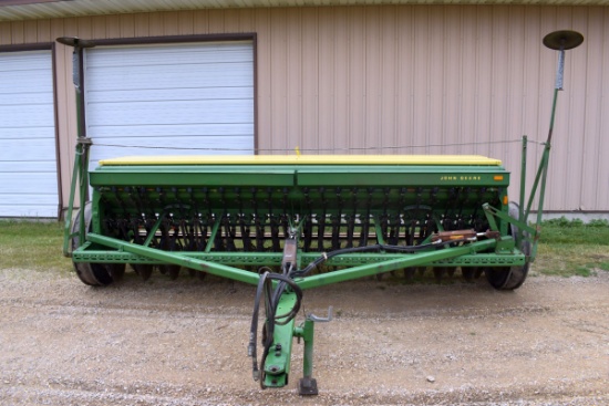 John Deere 8300 Grain Drill, 13’x 6” Spacings, Small Grass Attachment, Markers