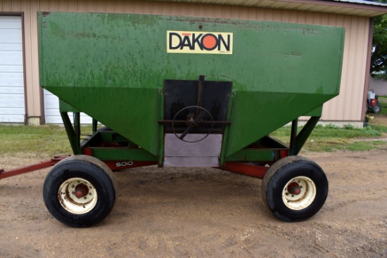 Dakon 280 Gravity Flow Wagon With Electric 12 Ton Running Gear, 12.5x15 Tires, Box Extensions Will B