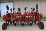 Case IH 183 Row Crop Cultivator 8 Row 30”, 3pt, Hyd Flat Fold, Rolling Shields, Gauge Wheels, Stabil