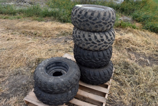 (4) 25x11-12 Tires & (2) 25x8.00-12 On ATV Rims