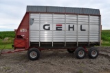 Gehl 980 Chopper Box, 16', 540PTO, 3 Beater, 12 Ton Tandem Running Gear, SN: 50638