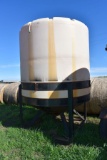 2400 Gallon Poly Tank, Cone Bottom On Stand
