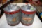 (2) Old Ironsides Oil Cans, 2 Gallon