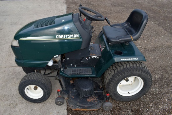 Craftsman Riding Lawnmower, 430 Hours, 24Hp Kohler Engine, Hydrostatic, 50'' Deck, Runs Good, Seat I