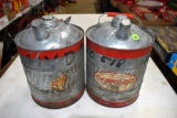 (2) Old Ironsides Oil Cans, 2 Gallon