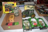 John Deere Light Up Tractor, John Deere 3 Mini ornaments, JD Key Chain, JD Salt And Pepper Shaker, J