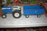 The Big Blue Wagon, Ford 8600 Tractor No Box Missing Some Paint