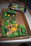 Assortment Of John Deere 1/64th Scale Implements And Tractors