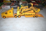 Mighty Wheels Semi With RC CAT Dozer, Untested