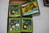 (3) John Deere Hanging Ornaments And Light All Have Boxes