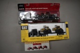 Ertl Case Semi With Case MX240 And MX210 On Card 1/64th Scale, Norscott Cat Hauler With CAT Challeng