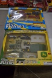 Ertl Farm Toy Play Set, John Deere Farm Toy Play Set, 1/64th Scale With Boxes