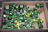 Assortment Of John Deere 1/64th Scale Implements And Tractors