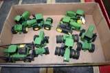 Assortment Of 4WD And Track John Deere Tractors, 1/64th Scale