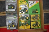 Assortment Of John Deere Tractors On Card