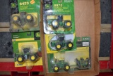 Assortment Of John Deere 4WD Tractors On Card