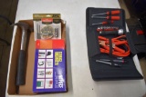 New tool set, skil bit set, hammer, storage organizer