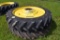 (2) Goodyear Super Traction Radial 380/90R54  Tires On John Deere 10 Bolt Rims, Selling 2 x  $
