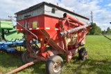 EZ Flow Seed Wagon, 3 Compartment, Brush Seed  Auger, Roll Tarp, Lights, 110 Gallon Fuel  Tank Pump