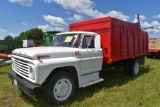 1967 Ford F600 Single Axle Grain Truck, 330HD  Engine, 4x2 Speed, 14' Wooden Box & Hoist  With 14' U