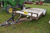 2008 H&H Flatbed Trailer, Tandem Axle, Tilt  Bed, 7' x 18' Bumber Hitch, 7000 lb Axles