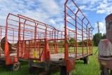 Meyers 9' x 20' Steel Throw Rack With  Conveyers, With EZ Trail 1074 Running Gear,  10 Ton Gear