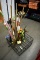 Assortment Of Baseball Bats, Bamboo Sticks, Metal Store Display