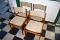 (4) Wooden Padded Chairs