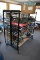 Double Sided Metal Rack Wooden Shelf Store Display On Wheels