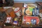 2 Boxes Of Assorted Advertising Tins And Containers