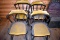 4 Matching Wooden Leather Chairs