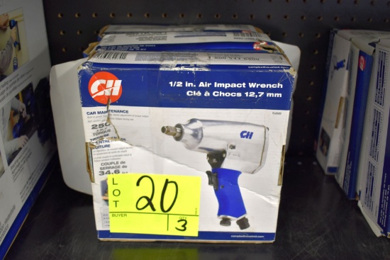 Campbell Hausfeld 1/2'' Air Impact Wrench, 250Ft LBs Torque, Open Box Store Return, Selling 3x$