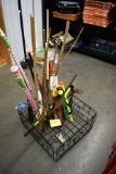 Assortment Of Baseball Bats, Bamboo Sticks, Metal Store Display