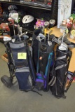 (4) Bags With Assorted Golf Clubs