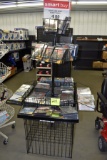 Metal Store Display Rack With Contents, Pearl Harbor, Hunting And Fishing DVDs