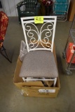 (4) Metal Padded Chairs, 3 Need To Be Assembled