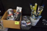 Assortment Of Heart Rate Watches, Stop Watches, 5 Gallon Pale Full Of Windshield Wipers
