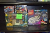 Micro Machine Star Wars Millenium Falcon Toy, GI Joe Box, Classic Star Trek Figurines