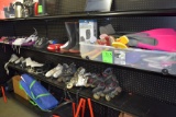 (2) Shelves Of Shoes, Rollerblades, Ice Skates
