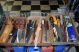 3 Boxes With Assortment Of Cuttlery, Fillet Knives, Regular Knives, Pocket Knives