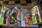 2 Boxes With Assortment Of Rapalas, Fillet Knives, Plastics, Assorted Fishing Related