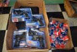 (4) Colt Combat Commander Air Pistols, New In Box, With (11) Crossman BBs Containers