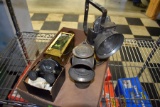 Oxwell Railroad Lamp, Badger Brass Lamp Missing Some Glass, Picture Viewer