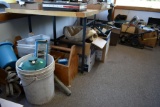 Large Assortment Of Hardware, Alternators, Tool Boxes, Wooden Table And Misc.