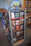 Store DVD Display On Casters, With Assorted DVDs